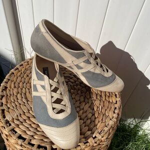 DKNY Beige and Gray Women's Sneakers
